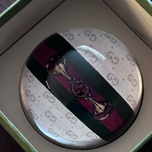 Gucci Web & Interlocking G Horsebit Paperweight - NEW